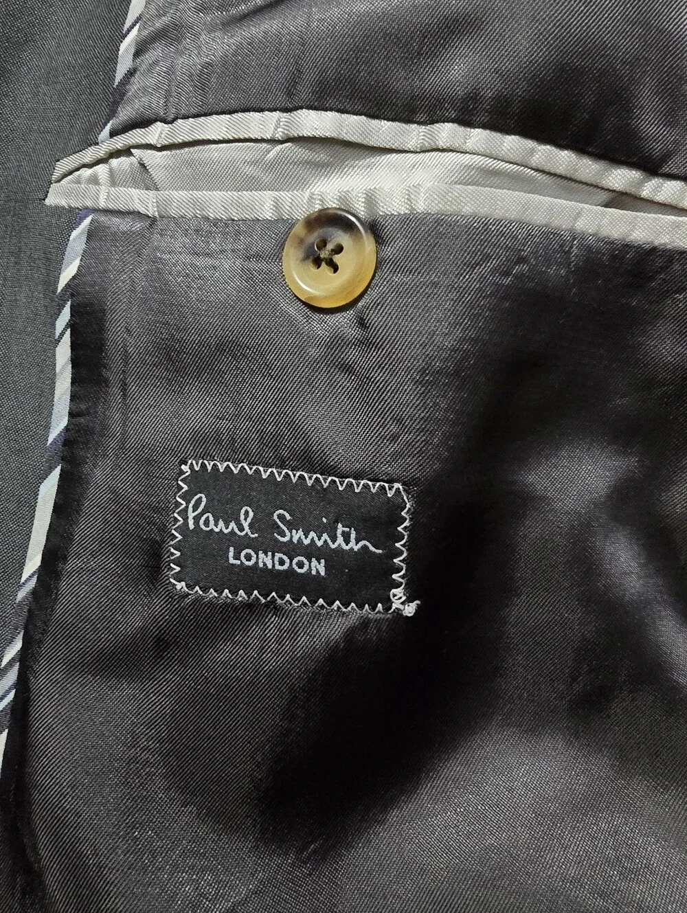 Paul Smith The Westbourne Grey Wool Mohair Blazer Ticket Pocket Size 46R